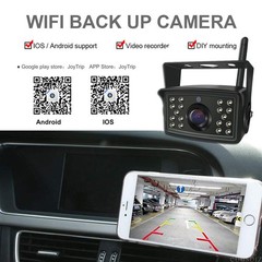 WiFi Wireless Car Truck RV Trailer Rear View Backup Camera 720P For iOS Android
