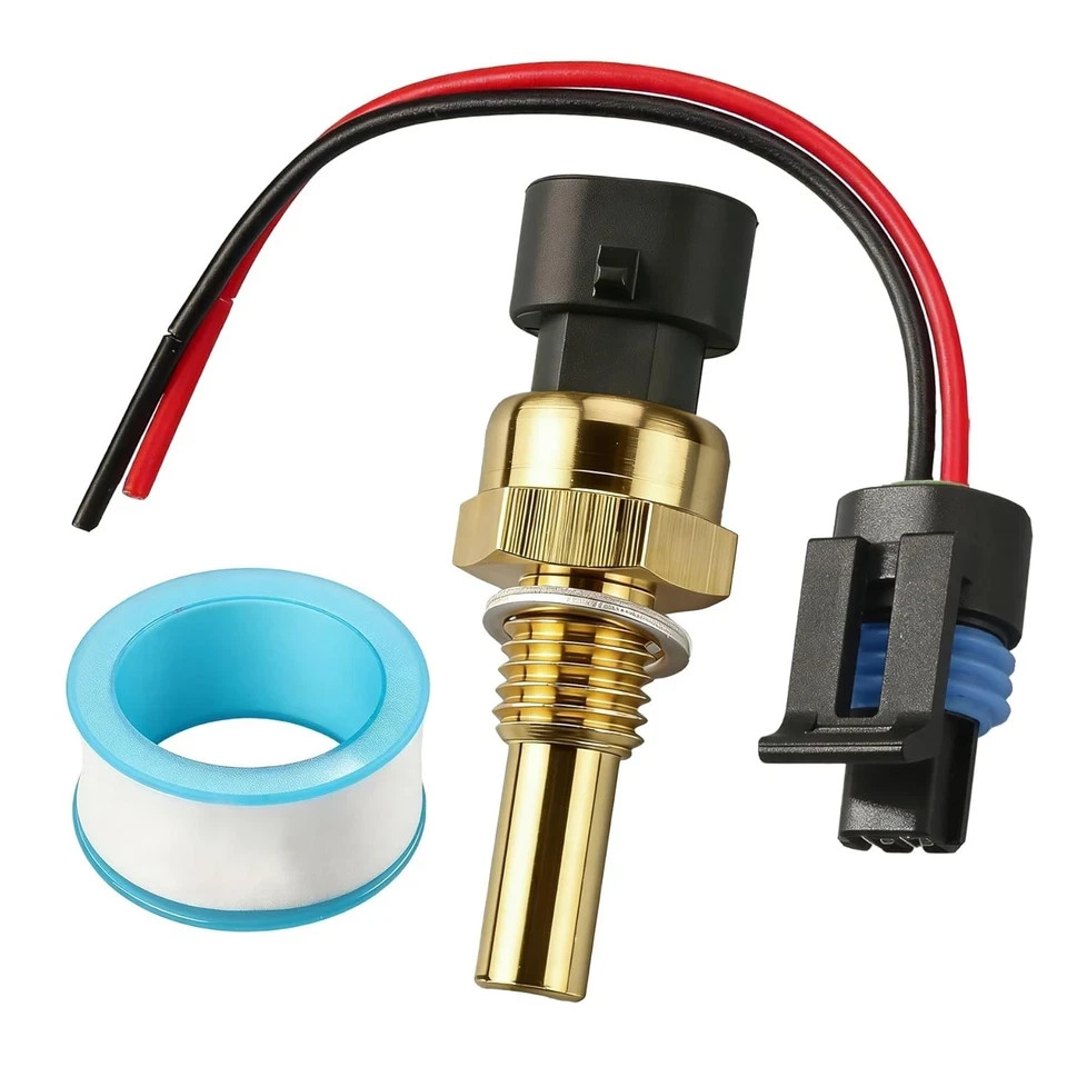 Engine Coolant Temperature Sensor+Pigtail Connector for GMC Sierra Yukon，Saab