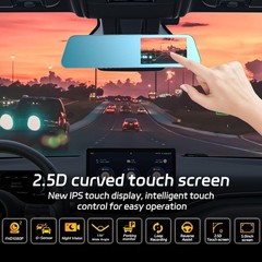Easy-To-Install Easy-To-Use Waterproof Front and Rear Dual-Camera 1080P Dash Cam