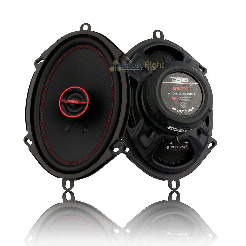 DS18 GEN-X 5 x 7 Inch 2 Way Coaxial Speaker Pair 150W Max 50W RMS 4 Ohm G5.7XI