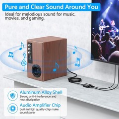 Audio Converter SPDIF Optical/Coaxial to RCA w/USB Power 20Hz-20kHz Range