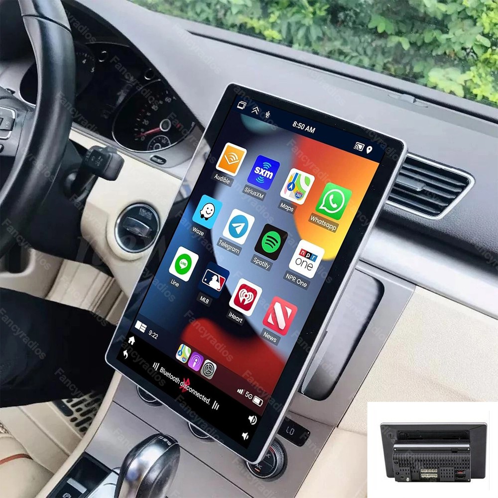 10.1” Rotatable Car Stereo Radio Android 15 CarPlay Double Din GPS Navi WIFI FM