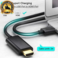 USB to HDMI Adapter Cable, USB 3.0 to HDMI Cable Male HD 1080P Monitor Display A