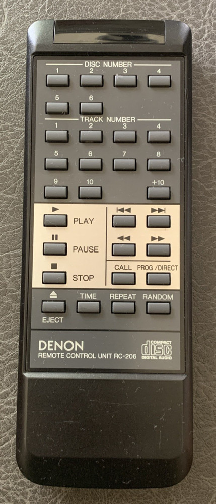 Denon RC-206 Remote Control – Used, Pro Cleaned and Tested.