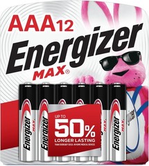 12 Pack MAX AAA Alkaline Batteries – High-Performance for Household Use