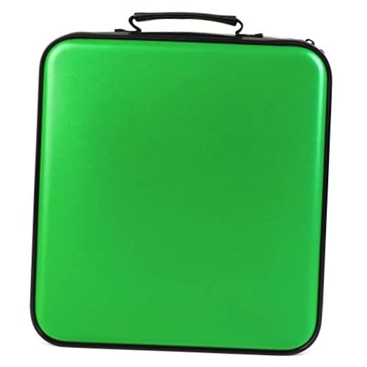 CD Case DVD Storage Case: Capacity Hard Plastic DVD Case Holder 432 Dark Green