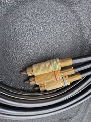 6FT Component Video Cable, Gold Plated, Black with 3 RGB connectors