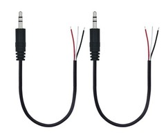 3.5mm Male Plug Jack Connector Replacement Repair, 3.5mm 1/8″ 3 Pole to Bare …