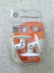 GE Speaker Wall Or Ceiling Mounts (WHITE) With Hardware 4 Mounts 2 In Each Pack