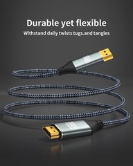 4K DisplayPort to HDMI Cable 10FT/3M DP1.2 to HDMI1.4 Uni-Directional 4K@60Hz