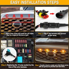 4x For Toyota Tacoma TRD 2020-2023 Amber Grille Light LED DRL Raptor Style