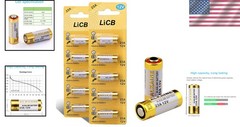 12V Alkaline 23A Batteries 10 Pack for Remote Car Doorbells Toys