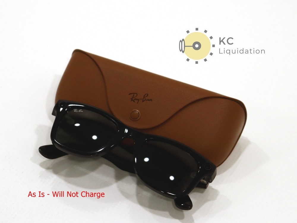 Ray-bans Meta Wayfarer Gen 1 Shiny Black Sunglasses – As Is