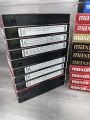 22 TOTAL MAXELL VHS T-120 HIGH-GRADE Tapes from the 2000s Sold as Blanks + SONY