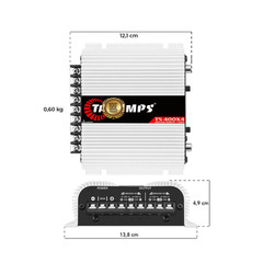 Taramps TS 400X4 Amplifier 2 Ohms 4 Channel 400 W Full Range Amp Car Audio Power