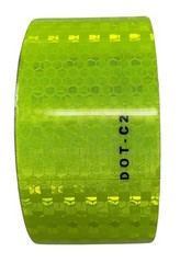 Fluorescent Yellow Green Reflective Tape DOT-C2 Conspiciuity Tape – COMMERCIAL