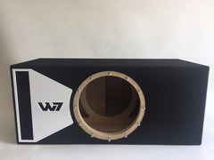 JL Audio 12w7AE ported sub box SPECIAL EDITION with white plexi port trim