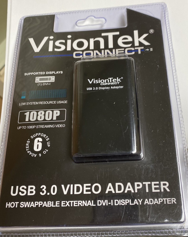 VisionTek Connect 1080 P USB 3.0 Video Adapter NEW