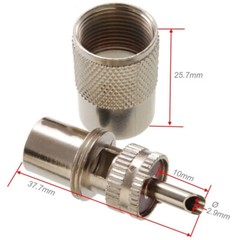 10X UHF PL-259 Male Solder Type RF Connectors for RG8/RG213/LMR400 Coax Wire USA