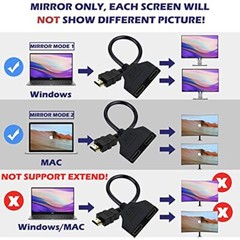 4K HDMI Cable Splitter Adapter 2.0 Converter 1 In 2 Out 1 Male to 2 Female lot