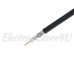 1000ft RG6 Dual Shield Coaxial Cable Black Wire TV Antenna Satellite 18AWG Bulk