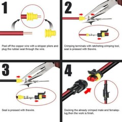 708Pcs Car Automotive Waterproof Electrical Wire Connector Plug 1-6 Pin Kit Set
