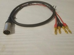 Canare 4S8 4 Pin Silver XLR Male to 4 Banana Plug OCC Hifi Speaker Cable