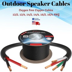 Outdoor Speaker Cable Wire Bulk CL3 Rated Direct Burial Oxygen Free Copper Lot