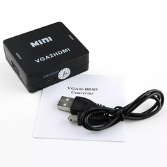 VGA to HDMI 1080P Full HD Mini VGA to HDMI Audio Video Converter Adapter New