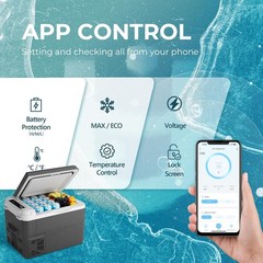 12V Car Refrigerator Freezer Portable Compressor Cooler APP Control for Camping