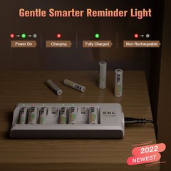 EBL AA AAA Rechargeable Batteries Ni-MH 1100mAh 2800mAh / Battery Charger Lot