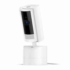 Ring Pan-Tilt Indoor Cam (Newest Model) 1080p, WiFi 360° Pan,Two-Way Talk, White