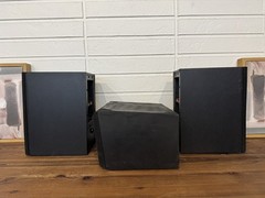 Set of 3 M&K Miller & Kreisel S-85 Satellite Speakers + S-85C Center Speaker