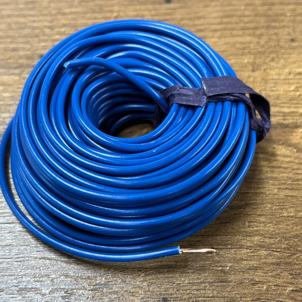 18 GAUGE WIRE 40 FT INSULATED STRANDED COPPER (BLUE) FREE SAME DAY SHIPPING!