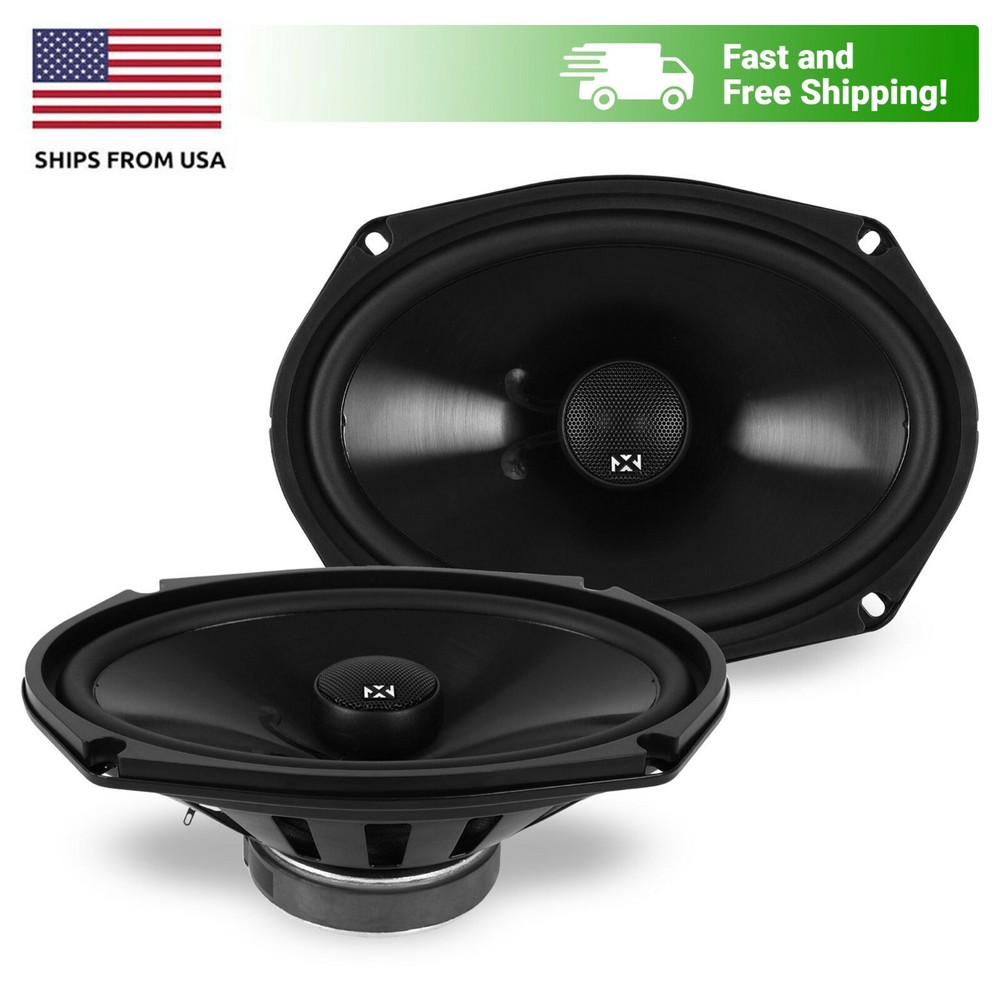 NVX!! NSP69 | 2-Way Coaxial 6×9 220 Watt Car Audio Speakers | Silk Dome Tweeter