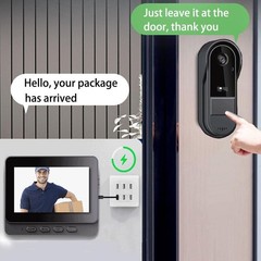 Wireless 1080P Doorbell Camera with Two-Way Audio & 170° View – No Subscription