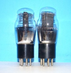 No type 6A6 radio audio amplifier electron vacuum 2 tubes valve tested ST 6A6G