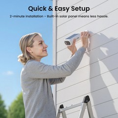 Aosu 4K UHD 8.0MP Wi-Fi Outdoor SolarCam P1 Max Security Camera