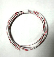 25 FEET AUTOMOTIVE WIRE 18 AWG HIGH TEMP TXL WIRE WHITE WITH PINK STRIPE
