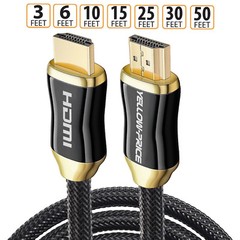 Braided 4K 3ft 6ft 10ft 15ft 25ft 30ft 50ft HDMI v2.0 Cable, Ultra-Speed, US lot