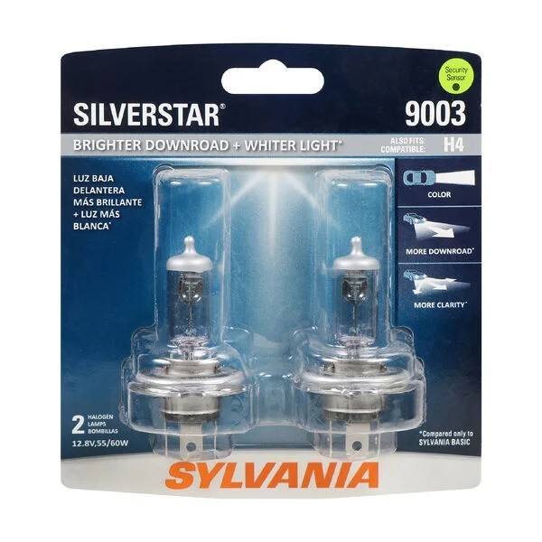SYLVANIA SilverStar Brighter Downroad Whiter Light High Performance 2 Packs