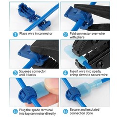 60/480Pcs T-Taps Wire Terminals Connectors Insulated 22-10 AWG Quick Splice Kit