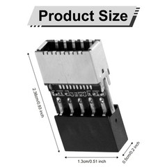 USB 2.0 to USB 3.2 Gen 1 Header Adapter Front Panel Connector Motherboard 9Pin t