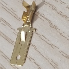 30-500pcs Non-insulated Brass Male 6.3mm Spade Terminals Crimp Wire Connectors