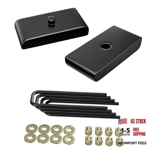 1″ Leveling Lift Block Kit for 1999-2023 Silverado Front: None, Rear: 1″