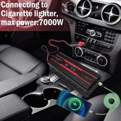 7000W Power Inverter DC 12V 24V To AC 110V 220V Pure Sine Wave Solar Converter