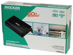 KICKER 48KXMA8004 800 Watt 4-Channel Marine Boat Amplifier+Amp Kit KXMA800.4