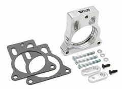 TRANSDAPT 2566 Throttle Body Spacer; Torque-Curve; 1″ Thick; Natural; Aluminum;