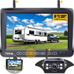 RV Backup Camera Wireless Plug and Play: Pre-Wired for Furrion System Recordi…