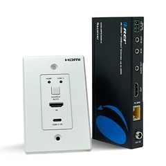 4K Wall Plate HDMI Extender over CAT 6/7upto 400 feet with HDBaseT(UHD-WPE400R-)